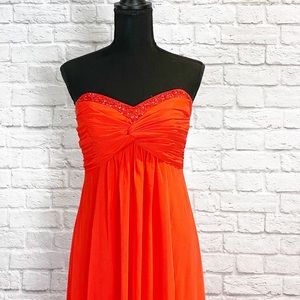 David’s Bridal Bridesmaids Strapless Dress